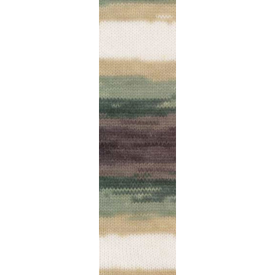 Пряжа Ангора голд батик (Angora Gold Batik), 100 г/ 550 м, 1893 корич.-зел.-белый в интернет-магазине Швейпрофи.рф