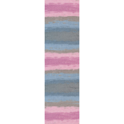 Пряжа Ангора голд батик (Angora Gold Batik), 100 г/ 550 м, 2970 роз.+голуб.+сер. в интернет-магазине Швейпрофи.рф
