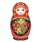 Набор для вышивания М.П.Студия КH-451 «Матрешка. Хохломская роспись» 16*25 см