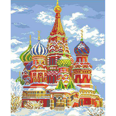 Рисунок на канве Гелиос И-008 «Собор Василия Блаженного» 37*45 см в интернет-магазине Швейпрофи.рф
