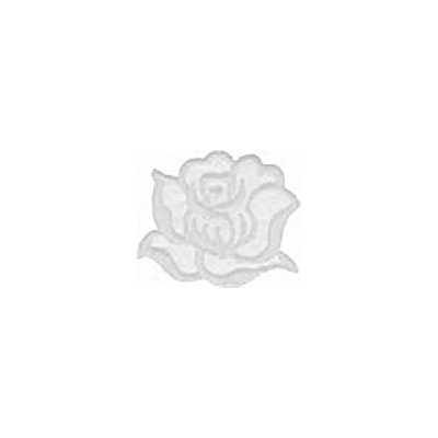 Термоаппликация №1445B (69Г) «Розочка» прозрачная (4А) 4*4,5 см белый в интернет-магазине Швейпрофи.рф