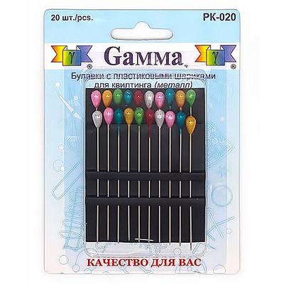 Булавки для квилтинга наметочные Gamma РК-020 (уп. 20 шт.) в интернет-магазине Швейпрофи.рф