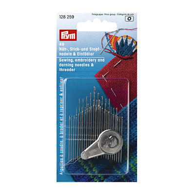 Иглы ручные PRYM 128259 для шитья,вышивки и штопки с нитковдев. (наб. 49 шт.) 342091 в интернет-магазине Швейпрофи.рф