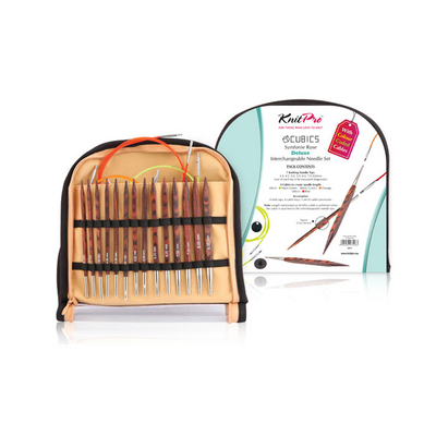 Набор съемных спиц Knit Pro 25613 «Deluxe Set  Cubics» дерево 7 видов в интернет-магазине Швейпрофи.рф