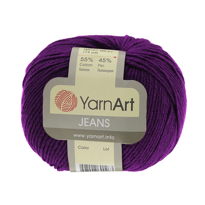 Пряжа Джинс (YarnArt Jeans), 50 г / 160 м, 50 фиолетовый в интернет-магазине Швейпрофи.рф