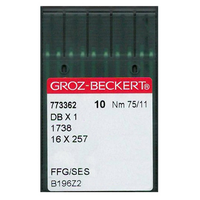 Иглы пром. маш. Groz-Beckert 1738/DBх1 № 75 (уп. 10 шт.) 773275 в интернет-магазине Швейпрофи.рф