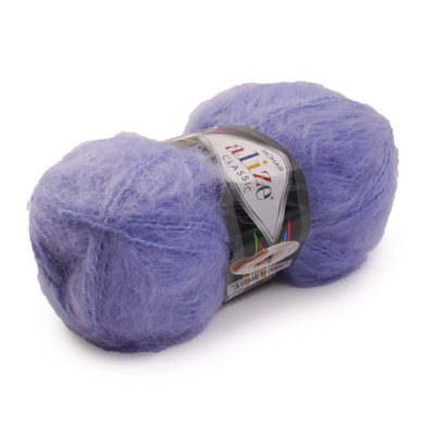 Пряжа Мохер Ализе (Mohair Classic), 100 г / 200 м, 040 сиренево-голубой в интернет-магазине Швейпрофи.рф
