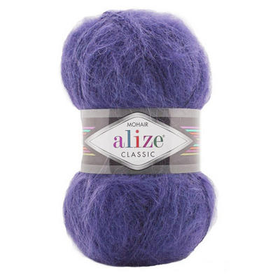 Пряжа Мохер Ализе (Mohair Classic), 100 г / 200 м, 040 сиренево-голубой в интернет-магазине Швейпрофи.рф