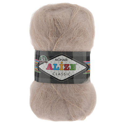 Пряжа Мохер Ализе (Mohair Classic), 100 г / 200 м, 067 молочно-бежевый в интернет-магазине Швейпрофи.рф