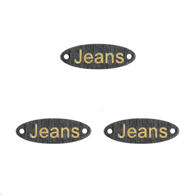 Нашивка W07 дерево «Jeans» 1*3 см чёрный в интернет-магазине Швейпрофи.рф