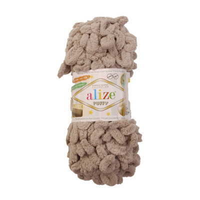 Пряжа Пуффи (Puffy), 100 г / 9.2 м  268 бежево-серый в интернет-магазине Швейпрофи.рф