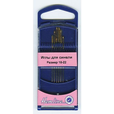 Иглы Hemline 285G №18-22 вышив. д/синели (наб. 6 шт.) 205.1822 в интернет-магазине Швейпрофи.рф