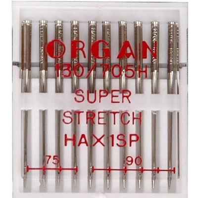 Иглы быт.. маш. ORGAN супер стрейч №75, 90 (уп. 10 шт.) в интернет-магазине Швейпрофи.рф