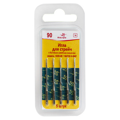 Иглы быт. маш. Арти 0220-06 стрейч № 90 (уп. 5 шт.) 162380 в интернет-магазине Швейпрофи.рф