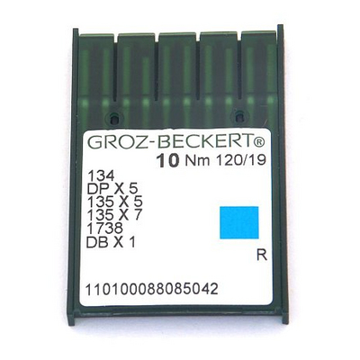Иглы пром. маш. Groz-Beckert 134/DP5 №120 (уп. 10 шт.) 717535 в интернет-магазине Швейпрофи.рф