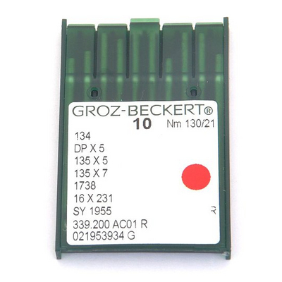 Иглы пром. маш. Groz-Beckert 134/DP5 №130 (уп. 10 шт.) 717552 в интернет-магазине Швейпрофи.рф
