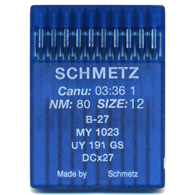 Иглы пром. маш. Schmetz DC*27/B-27 № 80 для оверлоков (уп. 10 шт.) в интернет-магазине Швейпрофи.рф