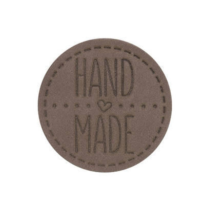 Термоаппликация Hand Made 4,5*4.5 см дизайн №53  100% кожа светлый шоколад 559433 в интернет-магазине Швейпрофи.рф