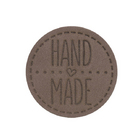 Термоаппликация Hand Made 4,5*4.5 см дизайн №53  100% кожа светлый шоколад 559433