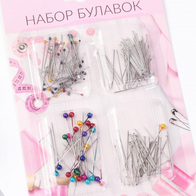 Булавки наметочные Арт Узор 4605147 набор в блистере (уп. 175 шт.) в интернет-магазине Швейпрофи.рф