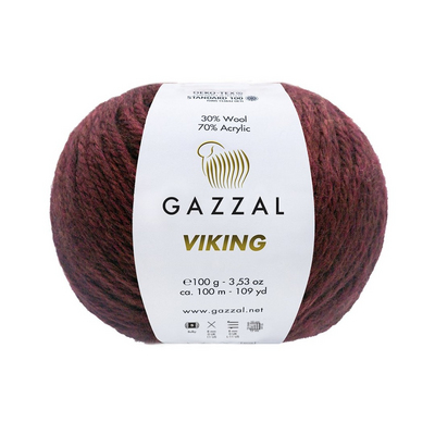 Пряжа Викинг (Viking Gazzal ), 100 г / 100 м 4015 бордовый в интернет-магазине Швейпрофи.рф
