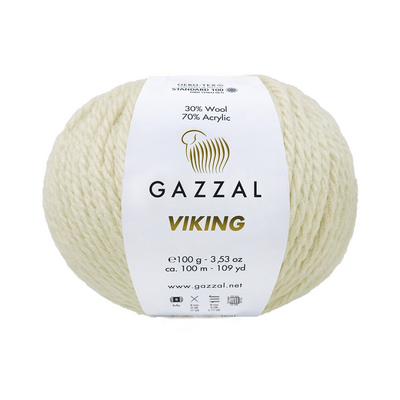 Пряжа Викинг (Viking Gazzal ), 100 г / 100 м 4001 св.бежевый в интернет-магазине Швейпрофи.рф