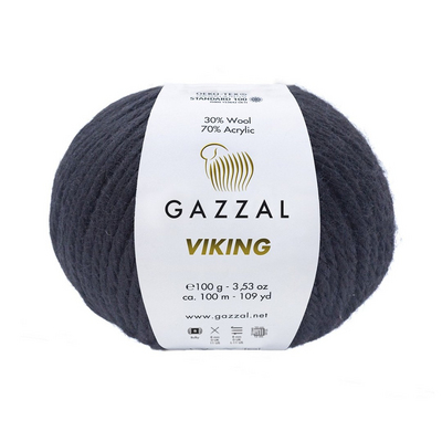 Пряжа Викинг (Viking Gazzal ), 100 г / 100 м 4018 чёрный в интернет-магазине Швейпрофи.рф