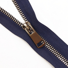 Молния Т5 трактор MaxZipper ТТ  18 см т. никель/т. синий