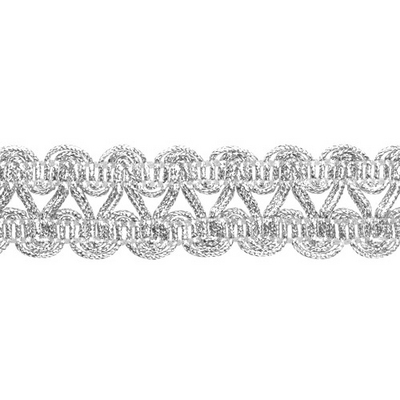 Тесьма металл. 22 мм 0384-1926  (уп. 18,29 м) серебро в интернет-магазине Швейпрофи.рф