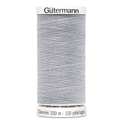 Нитки п/э Гутерман GUTERMAN DENIM №50  100 м для джинсовой ткани 700160 (7726582) 9625 серый в интернет-магазине Швейпрофи.рф