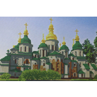 Ткань для вышивания бисером А4 КМЧ-4351 «Софийский собор в Киеве» 17*25 см