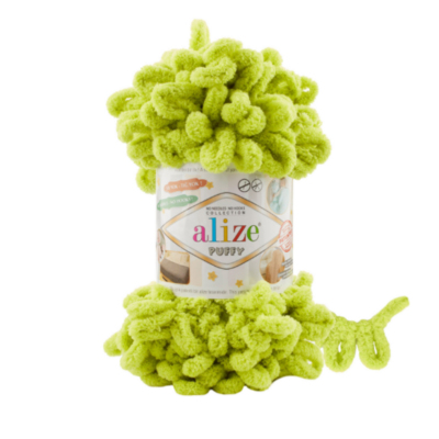 Пряжа Пуффи (Puffy), 100 г / 9.2 м  471 салатовый в интернет-магазине Швейпрофи.рф