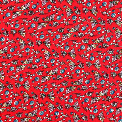Ткань 50*50 см 6941553 «Мелкий цветочек» красный в интернет-магазине Швейпрофи.рф
