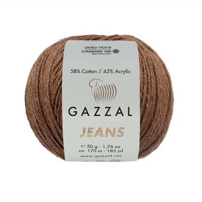 Пряжа Джинс-GZ (Gazzal, Jeans-GZ), 50 г / 170 м, 1144 песочный в интернет-магазине Швейпрофи.рф