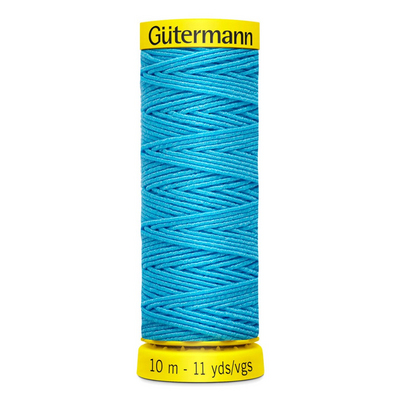 Нитки п/э Гутерман GUTERMAN Elastic 10 м для сборок и рюшей 744557 (425007) 6037 голубой в интернет-магазине Швейпрофи.рф
