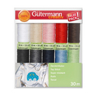 Нитки п/э Гутерман GUTERMAN TOP STITCH №30 для отстрочки набор ниток 10 катушек 731154 в интернет-магазине Швейпрофи.рф