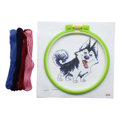 Набор для вышивания HP Kids 224 «Хаски» 19*19 см 900198 в интернет-магазине Швейпрофи.рф