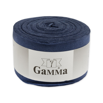 Окантовка 60 мм трикотажная GAMMA (рибана) 95% хлопок 5% эластан (рул. 10 м) №008 синий в интернет-магазине Швейпрофи.рф