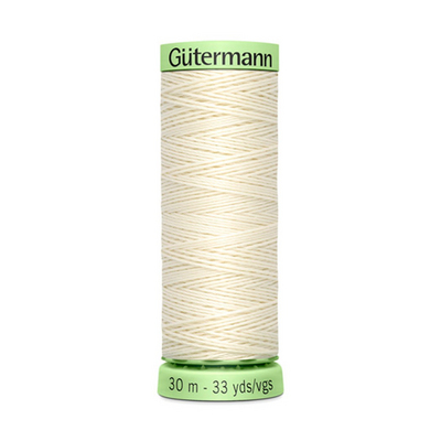Нитки п/э Гутерман GUTERMAN TOP STITCH №30  30 м для отстрочки 744506 (132013) молочный 001 в интернет-магазине Швейпрофи.рф