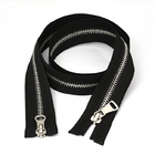 Молния Т5 MaxZipper (2 замка) 80 см т.никель/ 322 черный шлиф.звено