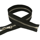 Молния Т5 MaxZipper 75 см никель/ 322 черный шлиф.звено
