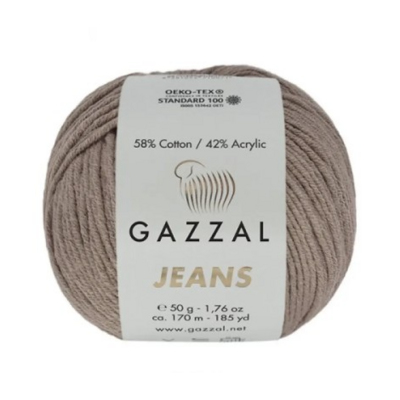 Пряжа Джинс-GZ (Gazzal, Jeans-GZ), 50 г / 170 м, 1152 какао в интернет-магазине Швейпрофи.рф
