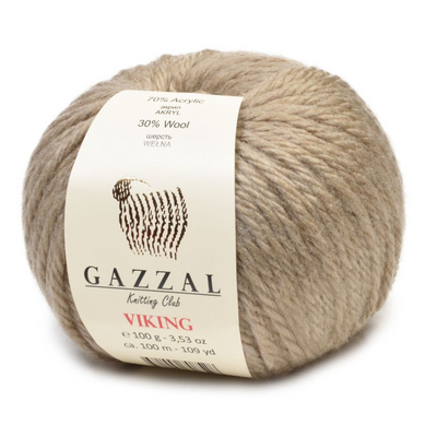Пряжа Викинг (Viking Gazzal ), 100 г / 100 м 4008 бежевый в интернет-магазине Швейпрофи.рф