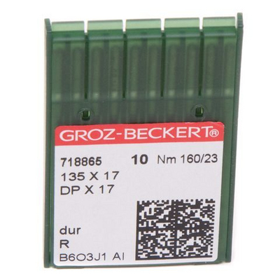 Иглы пром. маш. Groz-Beckert DPх17 № 160 (уп. 10 шт.) в интернет-магазине Швейпрофи.рф
