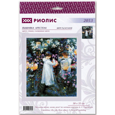 Набор для вышивания Риолис №2053 «Гвоздика, лилия, роза» 30*35 см в интернет-магазине Швейпрофи.рф
