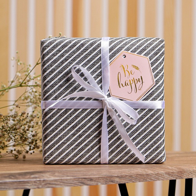 Ткань 50*400 см 3967266 «Мешковина Be Happy» с открыткой в интернет-магазине Швейпрофи.рф