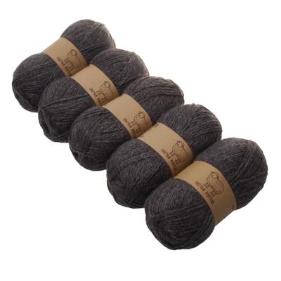Пряжа Шерсть Alpira «Овечья мягкая», 100 г / 250 м,   шерсть 70%, акрил 30% (уп. 5 шт.) т.серый в интернет-магазине Швейпрофи.рф