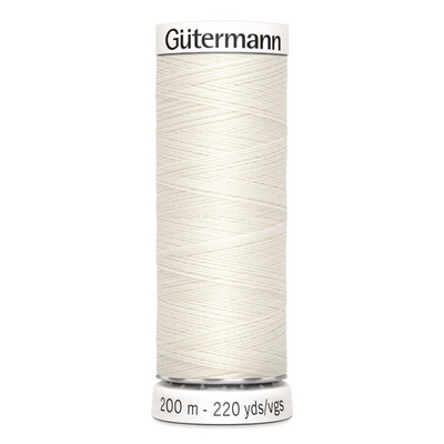 Нитки п/э Гутерман GUTERMAN №40 200 м 001 молочный в интернет-магазине Швейпрофи.рф