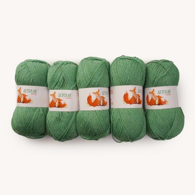 Пряжа Детская Alpira, 100 г / 250 м, №2140 св. зелёный в интернет-магазине Швейпрофи.рф