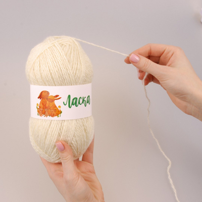 Пряжа Ласка  Alpira, 100 г / 250 м, белый в интернет-магазине Швейпрофи.рф
